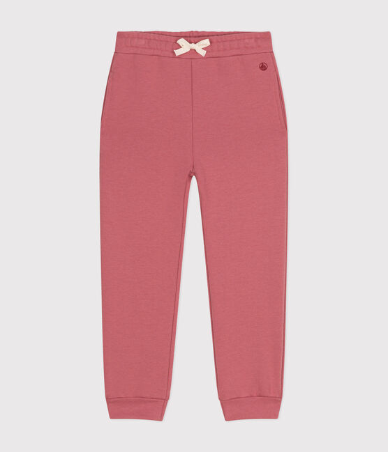 Fleece joggingbroek voor meisjes roze ROSEWOOD