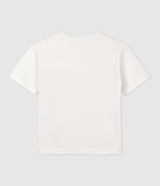 T-shirt voor jongens wit MARSHMALLOW