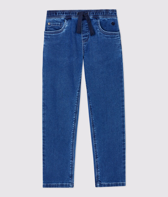 Pantalon regular en denim bio enfant garçon bleu DENIM BLEU DELAVE