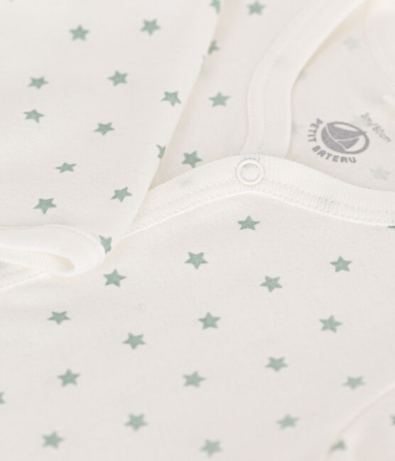 Pyjama bébé sans pieds en coton blanc MARSHMALLOW/ HERBIER