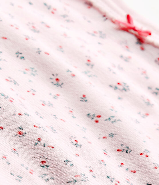 Body met lange mouwen en print voor babymeisjes roze VIENNE/wit MULTICO