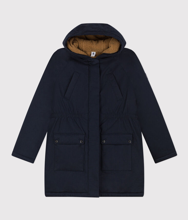 Parka doubl&eacute;e sherpa Femme bleu