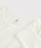 Dames t-shirt van wol en katoen wit MARSHMALLOW