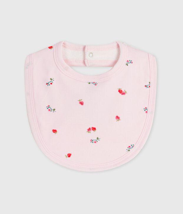 Katoenen babyslabbetje met print roze/multicouleur