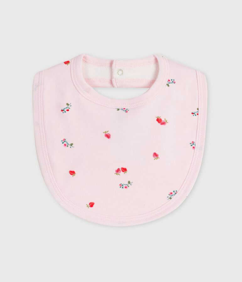 Katoenen babyslabbetje met print roze BARELY/ MULTICO