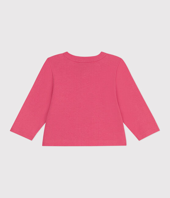 Cardigan bébé en coton uni rose PEONIA