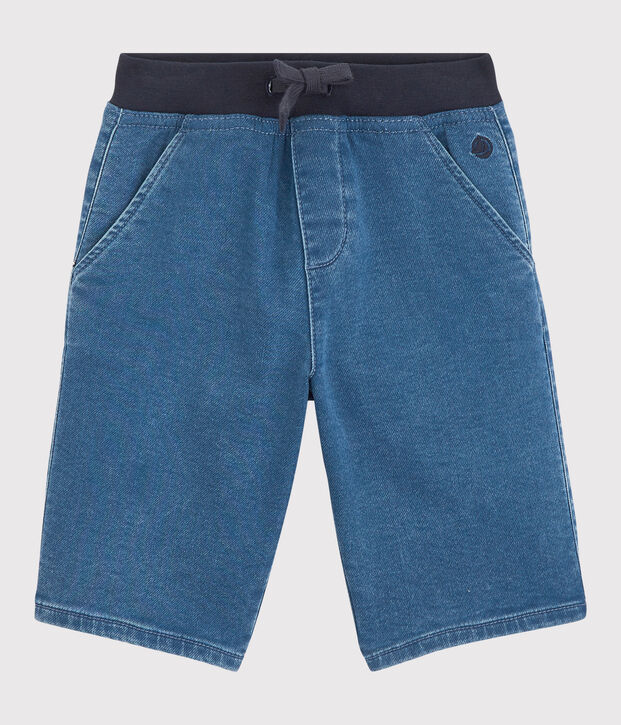 Jongensbermuda in verantwoord denim blauw