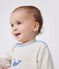 Fluwelen babypyjama met sluiting op de rug beige MONTELIMAR CHINE