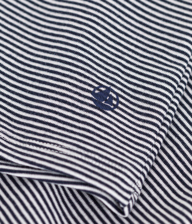 L'ICONIQUE, mouwloze top in gestreept katoen voor dames blauw/wit