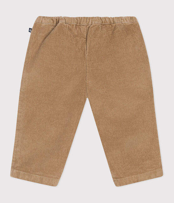 Pantalon bébé en velours uni beige ROCHE CLAIR