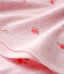Uniseks babylaken met print roze VIENNE/wit MULTICO