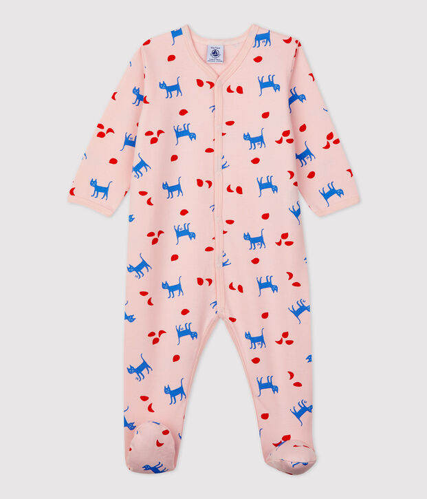 Dors-bien b&eacute;b&eacute; imprim&eacute; fantaisie en molleton rose/multicouleur