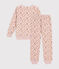 Pyjama en velours imprimé fleurs enfant rose SALINE/blanc MULTICO