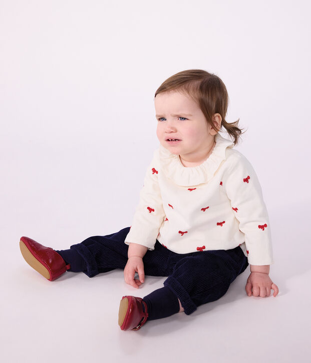 Effen fluwelen babybroekje SOIR