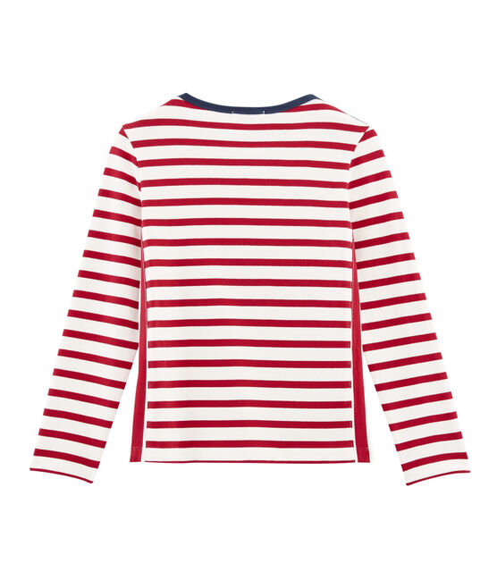 Marinière vrouw rood TERKUIT/wit MARSHMALLOW