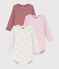 Set van katoenen body's met lange mouwen en bloemenprint multicouleur