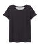 Oversized dames-T-shirt in ultradunne, gemêleerde tubicstof grijs CITY CHINE