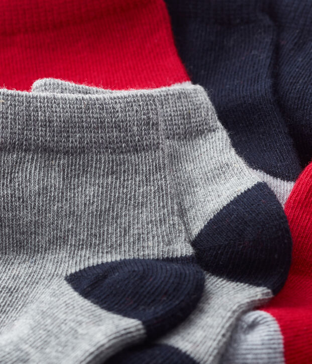 Set van 5 paar onmisbare sokken voor baby jongen blauw/rood