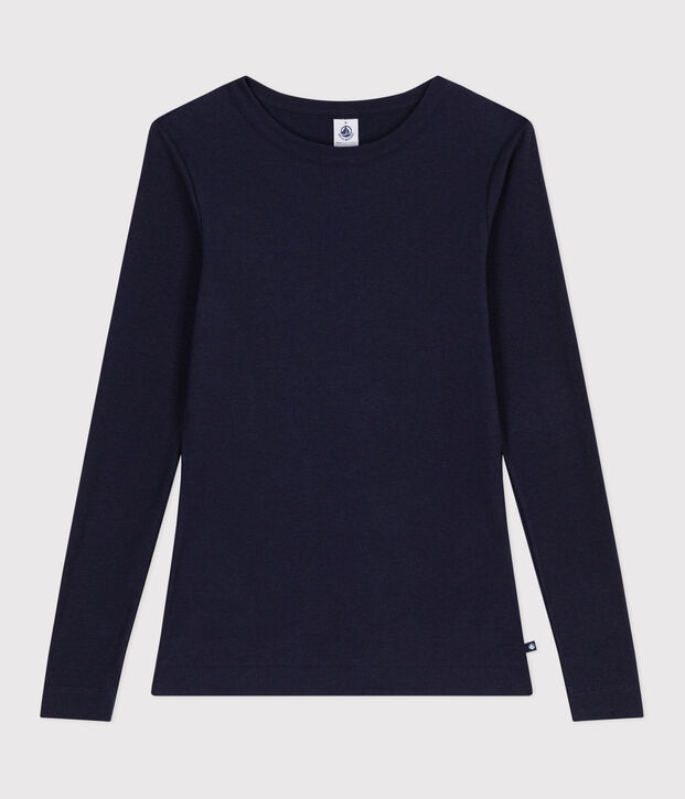 T-shirt met lange mouwen van katoen en wol voor dames - L'Iconique SMOKING