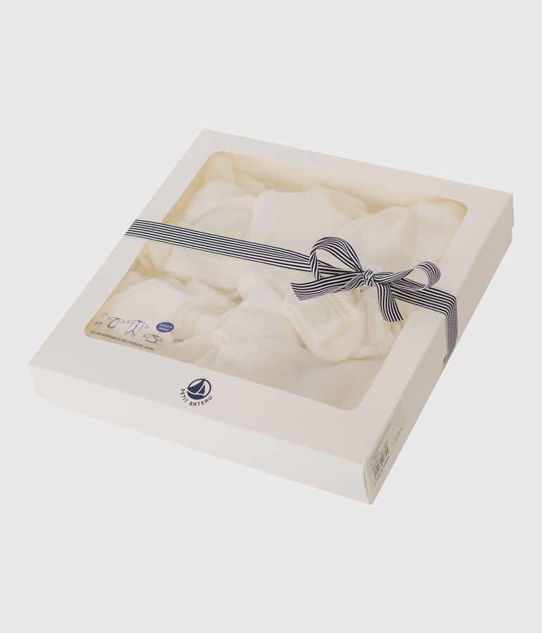 Coffret cadeau naissance en bouclette &eacute;ponge gratt&eacute;e multicouleur