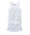 Pyjashort wit ECUME/blauw BLEU/ OR