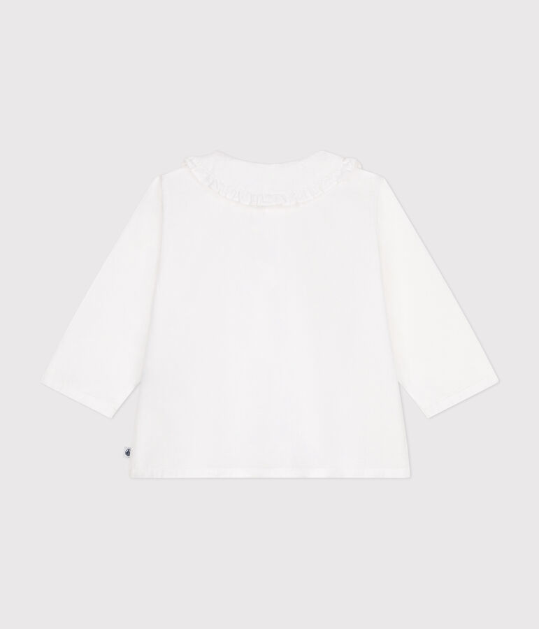 Blouse en coton piqu&eacute; b&eacute;b&eacute; blanc