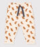 Pantalon bébé imprimé hiboux en molleton blanc AVALANCHE/ ECUREUIL