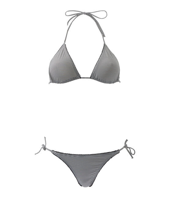 Badpak met 2 delen voor vrouwen blauw ABYSSE/wit LAIT