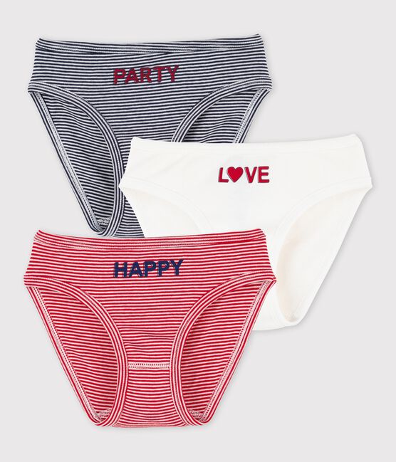 Lot de 3 culottes à rayures petite fille variante 1