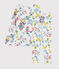Meisjespyjama van tubic met jungleprint wit MARSHMALLOW/wit MULTICO