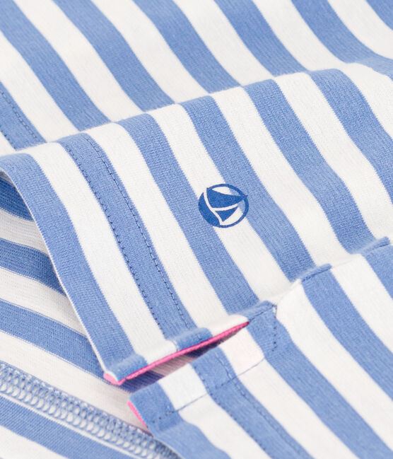LE BOXY, gestreept T-shirt voor dames in katoen  GAULOISE/ MARSHMALLOW