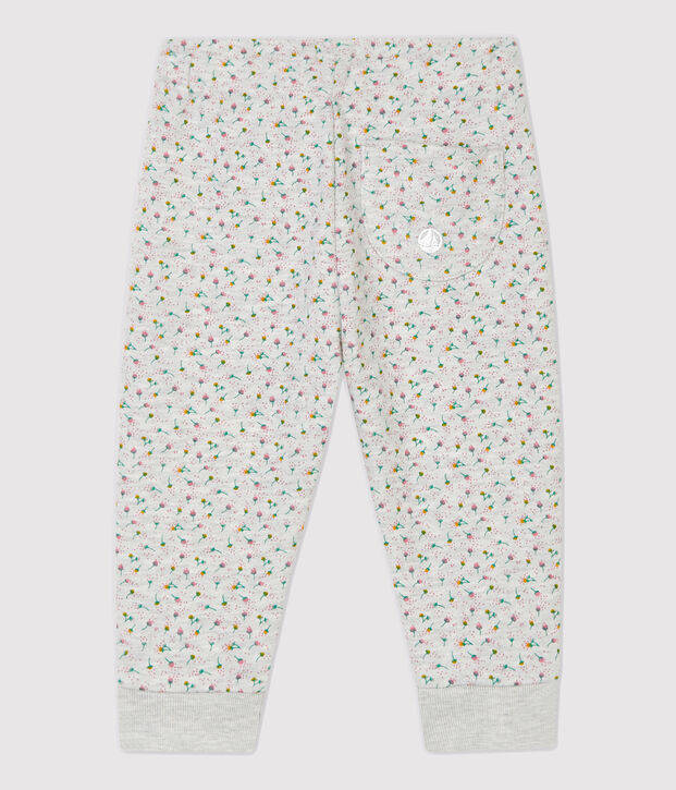 Molton broek voor baby's. grijs/multicouleur