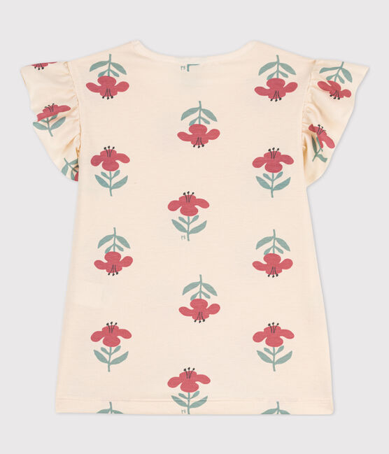 Katoenen T-shirt met print voor meisjes wit AVALANCHE+ENNEIGE/ MULTICO