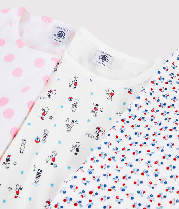 Set van 2 katoenen meisjespyjama's multicouleur