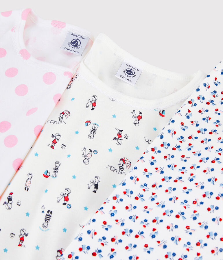 Set van 2 katoenen meisjespyjama's multicouleur