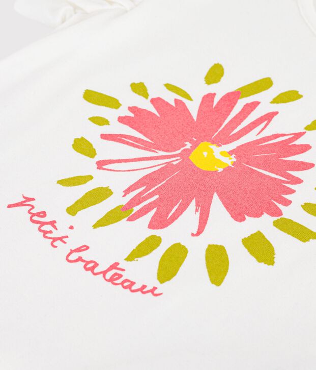 Tee-shirt enfant manches courtes en coton blanc