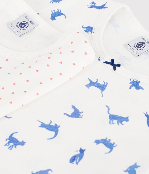 Setje van korte katoenen kinderpyjama met print multicouleur