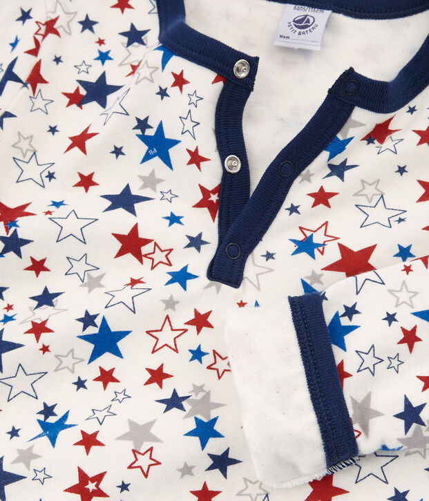 Jongenspyjama in tubic wit/multicouleur