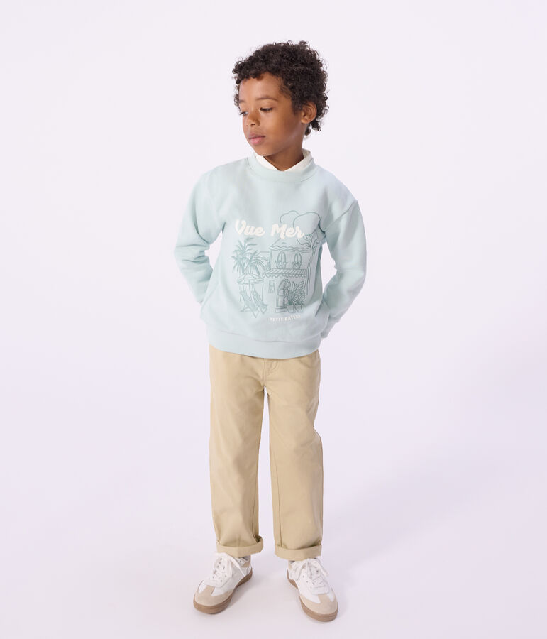 Katoenen sweatshirt voor kinderen blauw