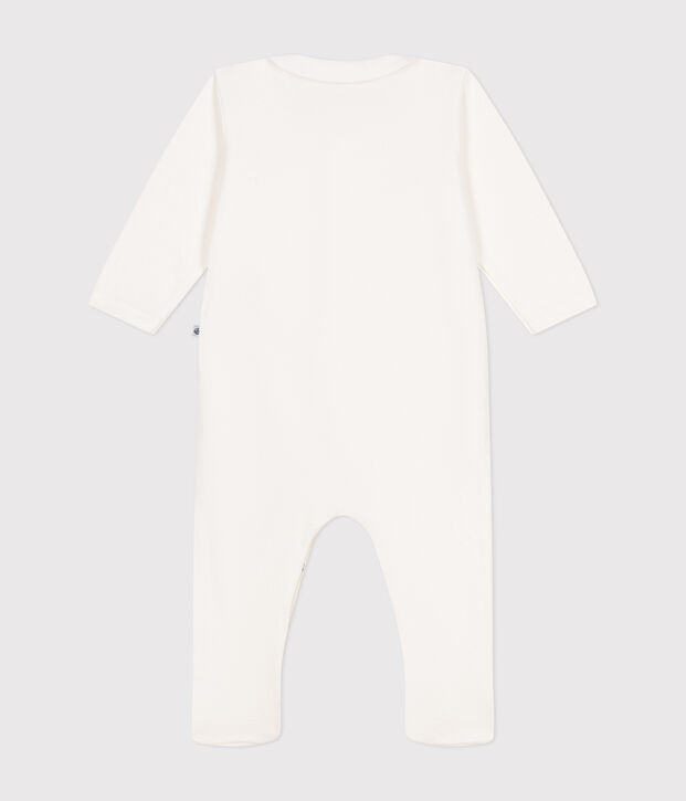 Pyjama en tubique b&eacute;b&eacute; blanc