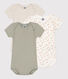 Lot de 3 bodies manches courtes bébé en coton