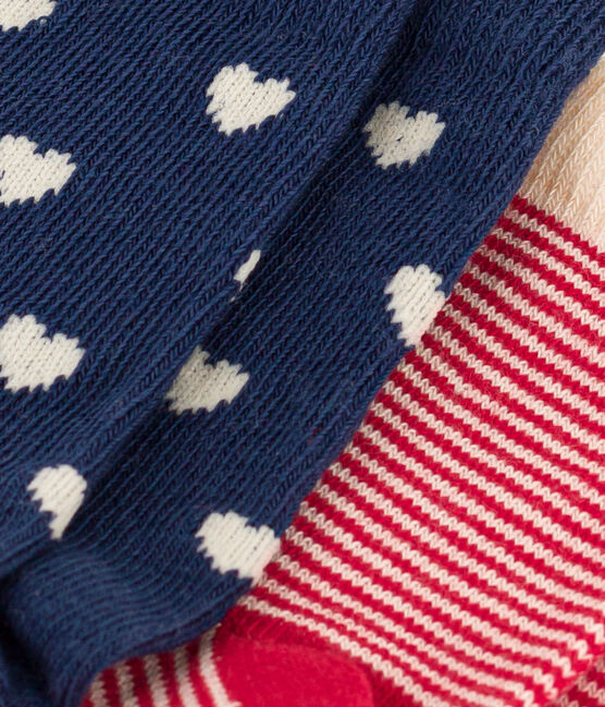Lot de 2 paires de chaussettes cœurs en jersey de coton bébé variante 1