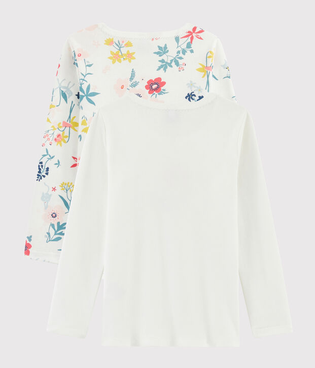 Set met 2 T-shirts lange mouwen meisjes met bloemenprint multicouleur