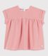 Blouse met korte mouwen van biologisch katoen voor baby's