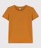 Tee-shirt LE DROIT col rond en coton Femme marron TOAST