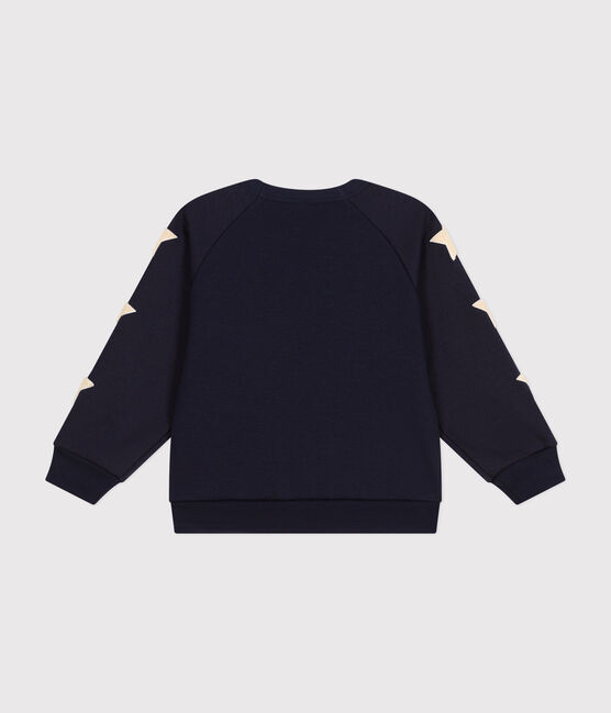 Sweatshirt in warme fleece voor jongens blauw SMOKING
