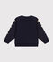 Sweatshirt in warme fleece voor jongens blauw SMOKING