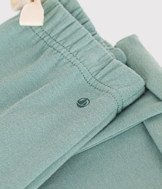 broek in dikke jersey voor baby's groen