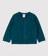 Cardigan en laine et coton bébé.