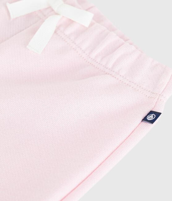 Pantalon de jogging bébé en coton uni rose BARELY